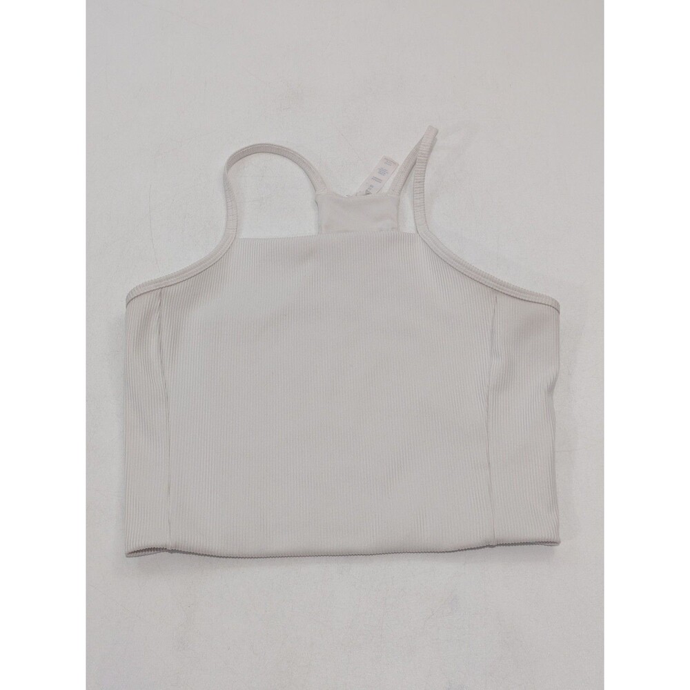 The North Face Womens Ribbed Sports Bra Crop Top White Size‎ Medium